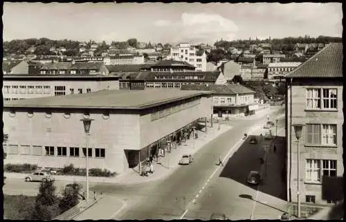 Ansichtskarte Pforzheim Straßenpartie bei der Jahnhalle 1961