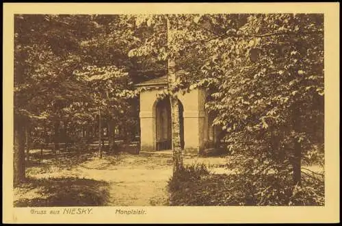 Ansichtskarte Niesky Oberlausitz Niska Monplaisir Kapelle 1918