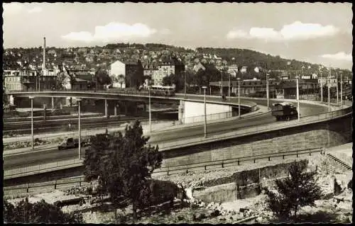 Ansichtskarte Pforzheim Bahnhofsbrücke 1961