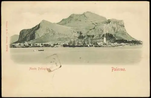 Cartolina Palermo Palermo (Palermu) Monte Pellegrino 1908/1898