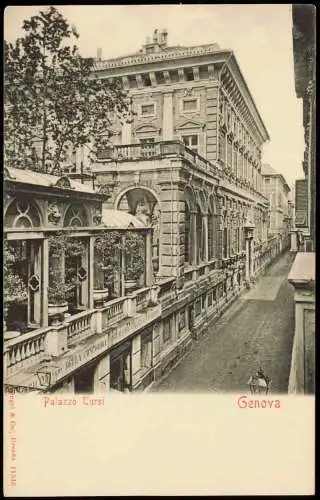 Cartolina Genua Genova (Zena) Palazzo Cursi 1912  Italia Italien