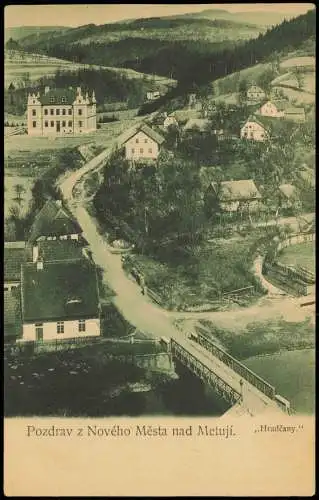 Neustadt an der Mettau Nové Město nad Metují Straßenpartie 1912