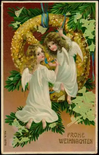 Ansichtskarte  Weihnachten - Christmas Engel Angel im Weihnachtsbaum 1907