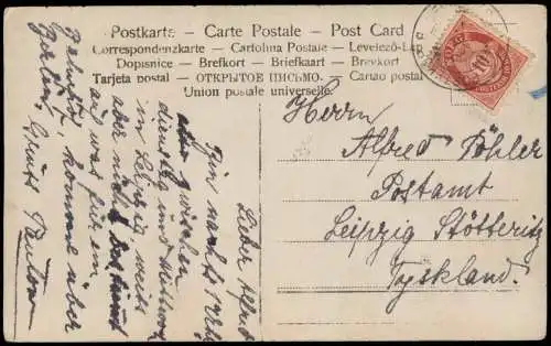 Ansichtskarte  schöne Frau leicht bekleidet Erotik nackt nude 1911  Norway Norge