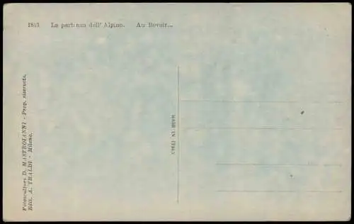 Ansichtskarte  Künstlerkarte lebende Skulpturen Alpino Alpen Abschied 1913