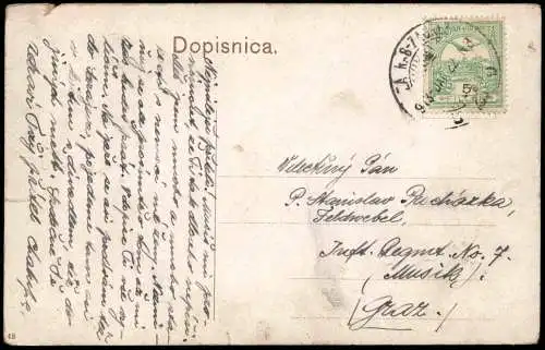 Postcard Zagreb USPINJAČA - Geschäfte 1911