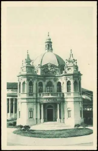 Cartolina Mailand Milano Der Pavillon für Piemont. Messe 1922