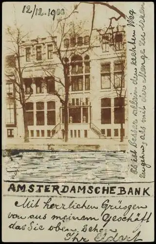 Postkaart Amsterdam Amsterdam Amsterdamsche Bank 1900