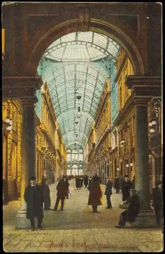 Cartolina Genua Genova (Zena) Galeria Mazzini 1917