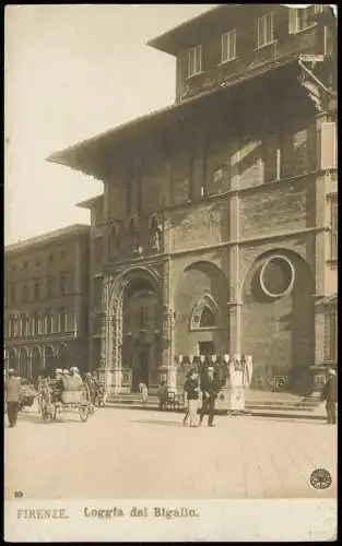 Cartolina Florenz Firenze Loggia del Bigallo. 1909