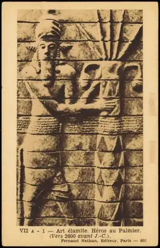 Ägypten (allgemein) Art élamite. Héros au Palmier. (Vers 2600 avantJ.-C.). 1918