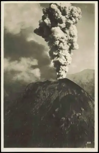 Cartolina Neapel Napoli Erupzione del Vesuvio Vesuv in Tätigkeit 1935