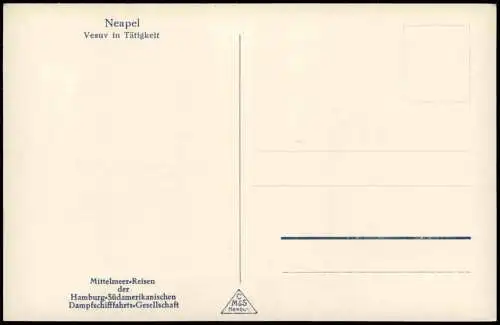 Cartolina Neapel Napoli Erupzione del Vesuvio Vesuv in Tätigkeit 1935