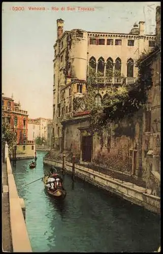 Cartolina Venedig Venezia Rio di San Trovaso - Gondel 1923