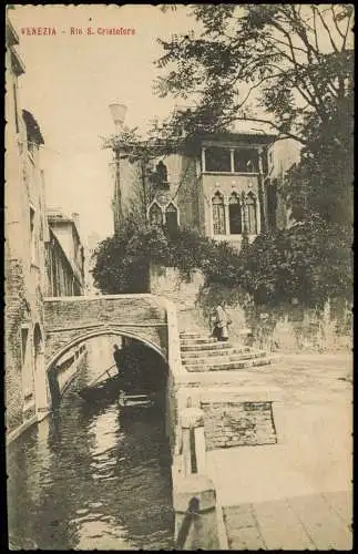 Cartolina Venedig Venezia Rio S. Cristoforo 1909