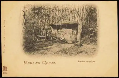 Ansichtskarte Weimar Borkenhäuschen 1912