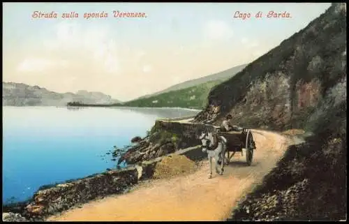 Riva del Garda Lago di Garda Gardasee Strada sulla sponda Veronese. 1914