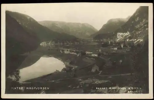 Postcard Masfjorden MATRE MOSFJORDEN 1927  Norge Norway