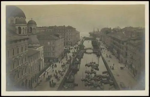 Cartolina Triest Trieste Veliki kanal. Fotokarte 1914