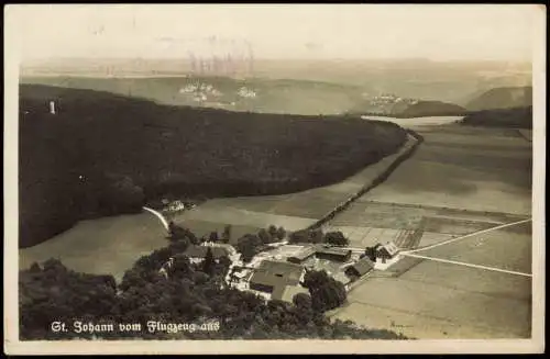 Ansichtskarte Reutlingen Luftbild 1943  gel. Landpoststempel