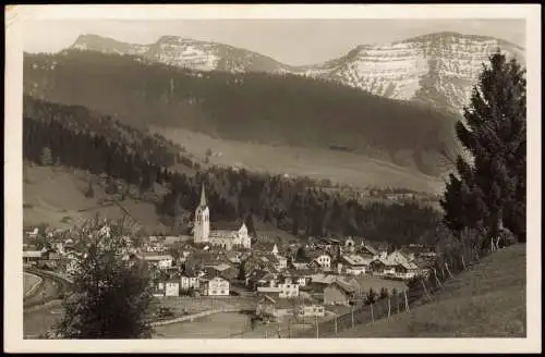 Ansichtskarte Oberstaufen Blick auf die Stadt 1951