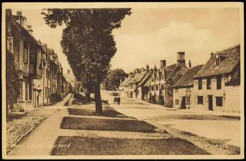 Postcard Burford Sheep Street 1928