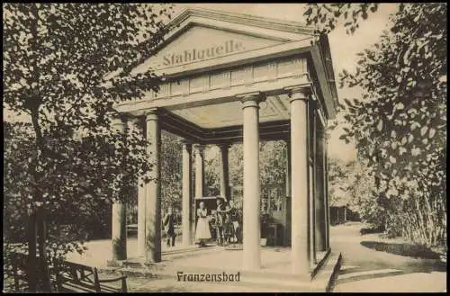 Postcard Franzensbad Františkovy Lázně Stahlquelle. 1913