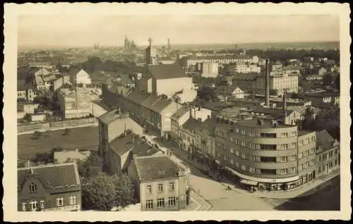 Postcard Königgrätz Hradec Králové Straßenpartie und Stadt 1940