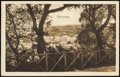 Postcard Portorose Portorož Stadt, Hotel 1926