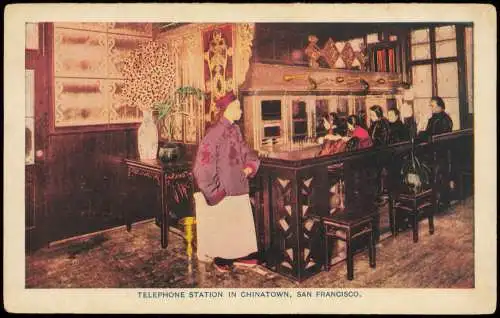 San Francisco TELEPHONE STATION IN CHINATOWN 1924