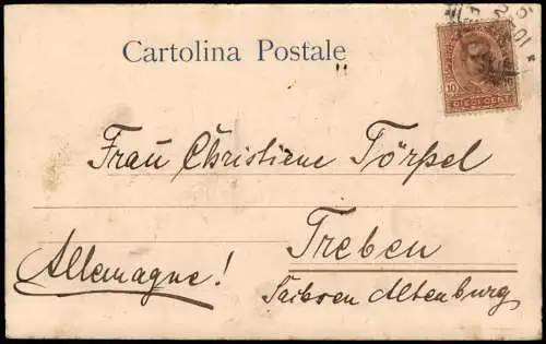 Cartolina Neapel Napoli Stadt VESUV Vesuvio 1905