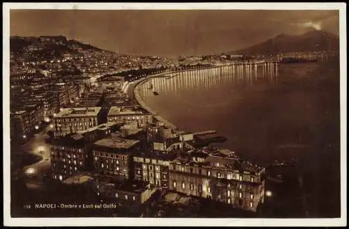 Cartolina Neapel Napoli Ombre e Luci sul Golfo 1938