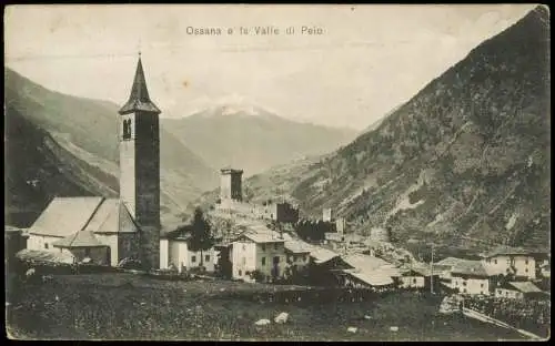 Cartolina Wulsan Südtirol Ossana e la Valle di Peio 1909