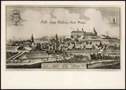 Ansichtskarte Gotha Schloß Friedenstein 1690/1963