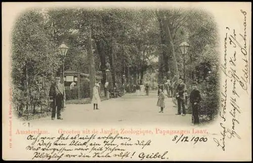 Amsterdam Amsterdam Groeten uit de Jardin Zoologique, Papagaagen Laav. 1900