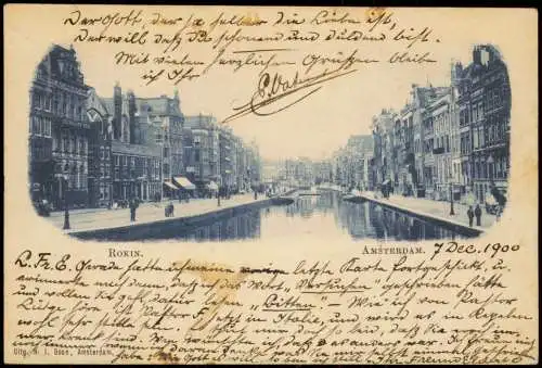 Postkaart Amsterdam Amsterdam Rokin 1900