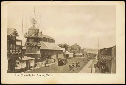 Postcard Beira Mozambique Rua Conselheiro Ennes 1905  Afrika Mosambik