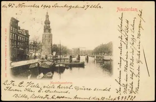 Postkaart Amsterdam Amsterdam Montelbaanstoren 1905