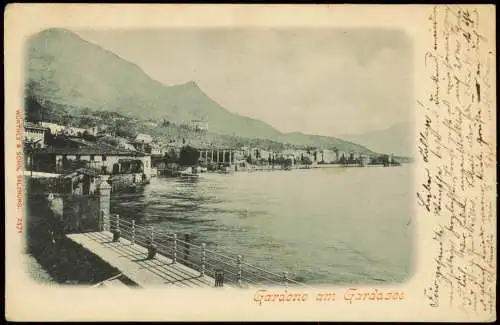 Cartolina Gardone Riviera Hildebrandsburg Gardasee Lago di Garda 1901