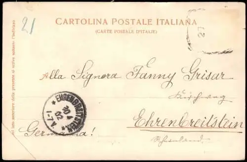 Cartolina Florenz Firenze S. Domenico e Panorama di Fiesole 1902