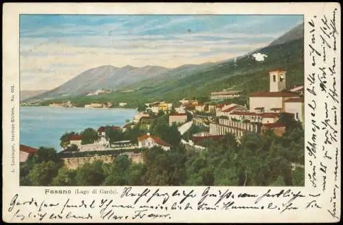 Cartolina Fasano Lago di Garda - Gardasee 1904