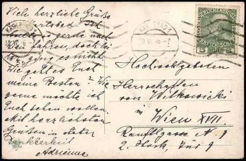 Postcard Karlsbad Karlovy Vary Westend, Straßenpartie Villen 1916