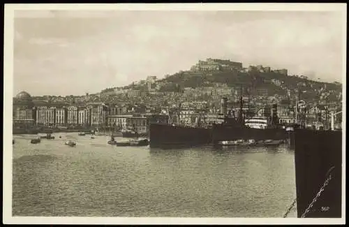 Cartolina Neapel Napoli Hafen Dampfer Steamer 1930