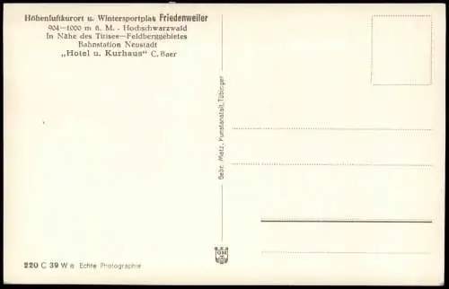 Ansichtskarte Friedenweiler Strandbad 1931