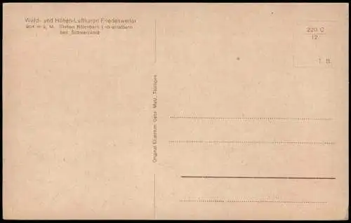 Ansichtskarte Friedenweiler Stadtpartie 1928