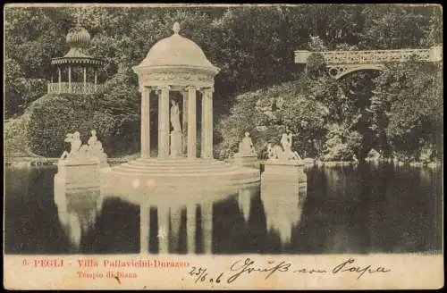 Pegli-Genua Genova (Zena) Villa Pallavicini-Durazzo Tempio di Diana 1906