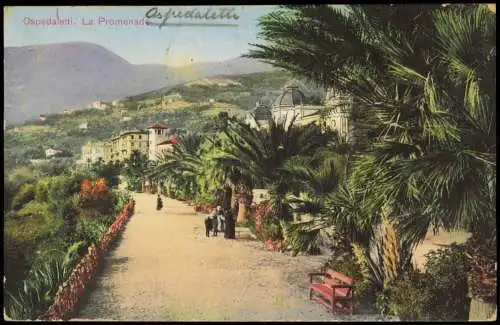 Cartolina Ospedaletti La Promenade 1912