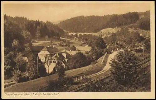 Ansichtskarte Wurzbach Sormitzgrund Heinrichshütte 1927