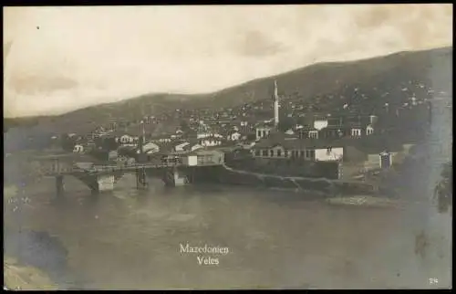 Postcard Veles Велес, Keuprulu Stadtpartie Moschee 1916  Mazedonien Macedonia