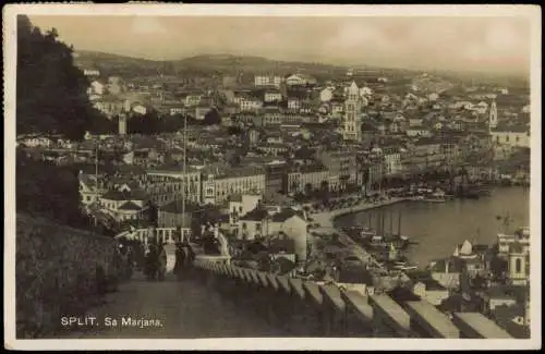 Postcard Split Split Sa Marjana. 1931